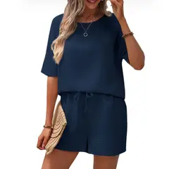 BLWOENS - Blusas y pantalones casuales para mujeres Traje-2 piezas