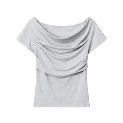 BLWOENS - Camiseta de manga corta de verano para mujeres - Gris