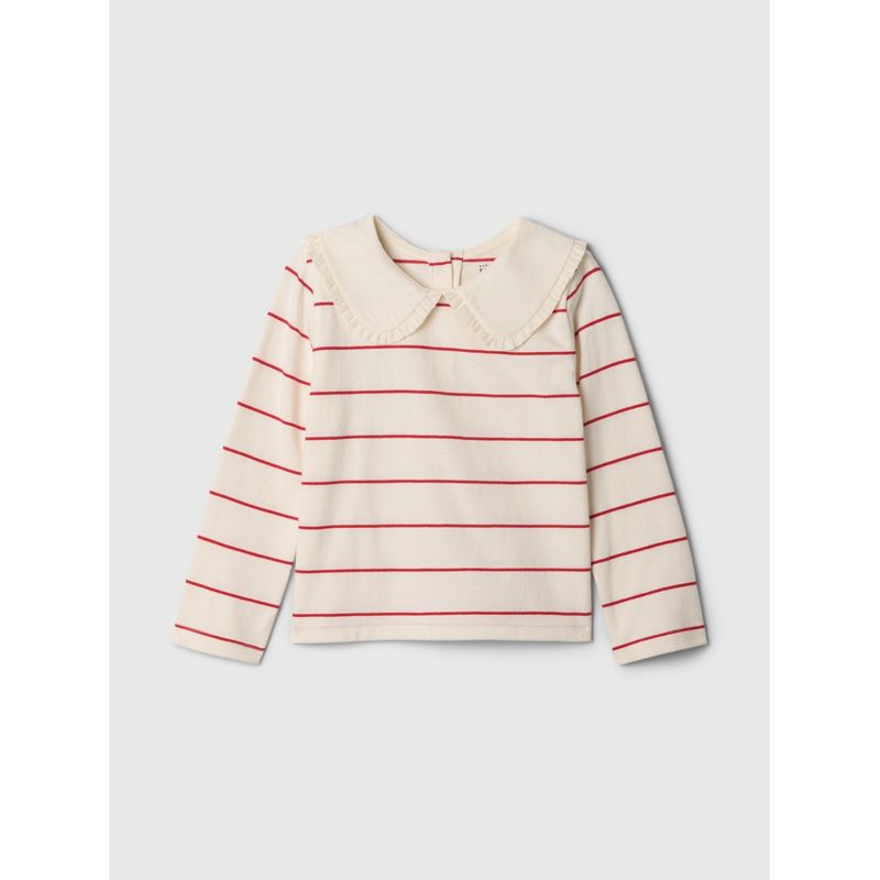 GAP - Polera Toddler Niña Ruffle Manga Larga Rojo GAP