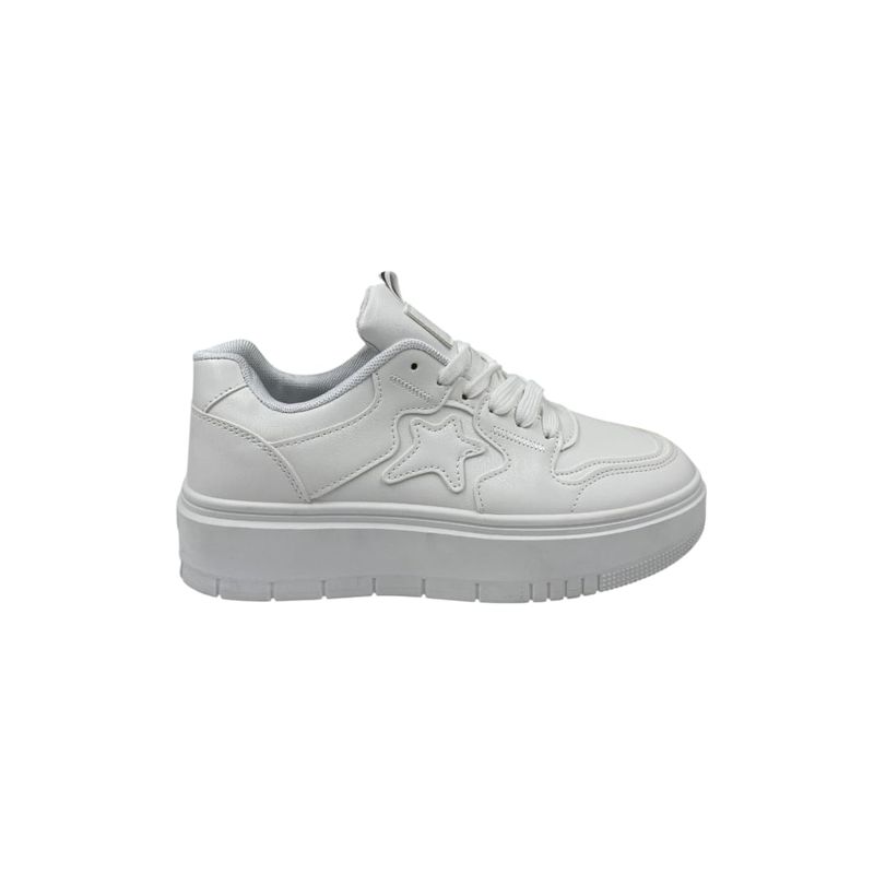 HERIEL - Zapatilla Blanca Plataforma Mujer