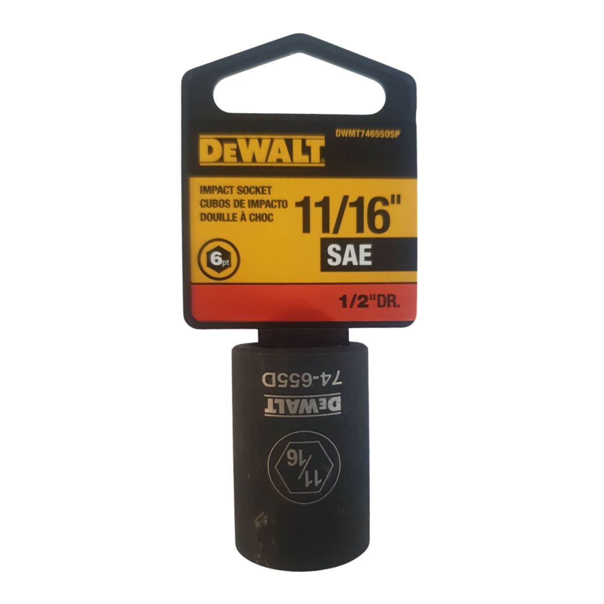DEWALT - Dado de Impacto 11/16" con 6 puntos DeWalt DWMT74655OSP