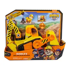 PAW PATROL - Figura Rubble Y Excavadora Con Luces Y Sonido