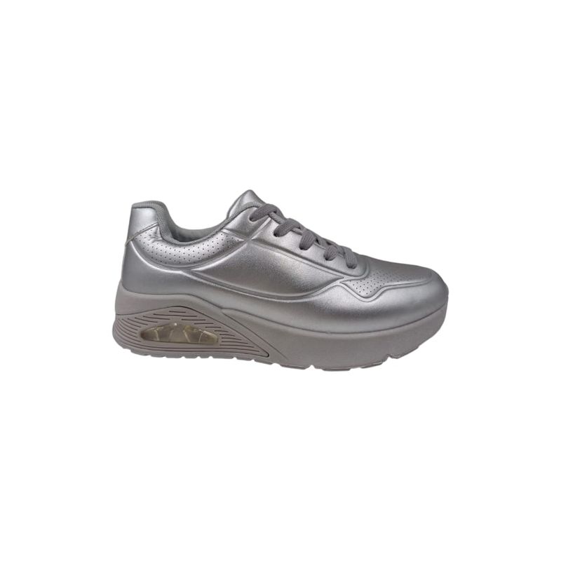HERIEL - Zapatilla Plateada Plataforma Mujer