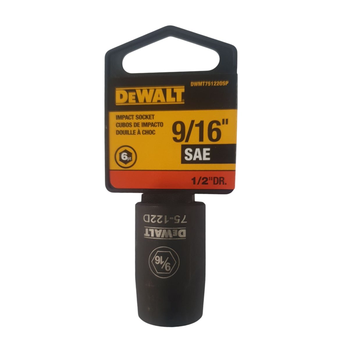 DEWALT - Dado de Impacto 9/16" con 6 puntos DeWalt DWMT75122OSP