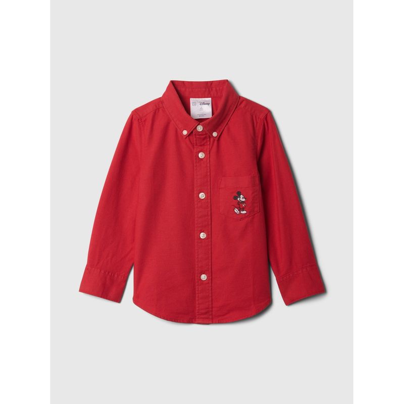 GAP - Camisa Toddler Niño Oxford Mickey Mouse Rojo GAP