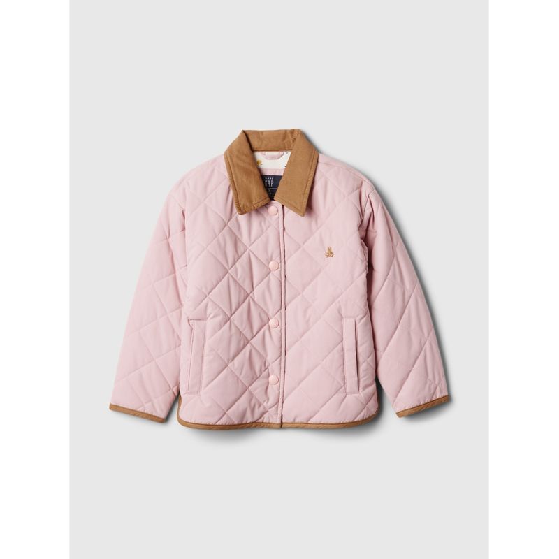 GAP - Chaqueta Toddler Niña Quilted Rosado GAP