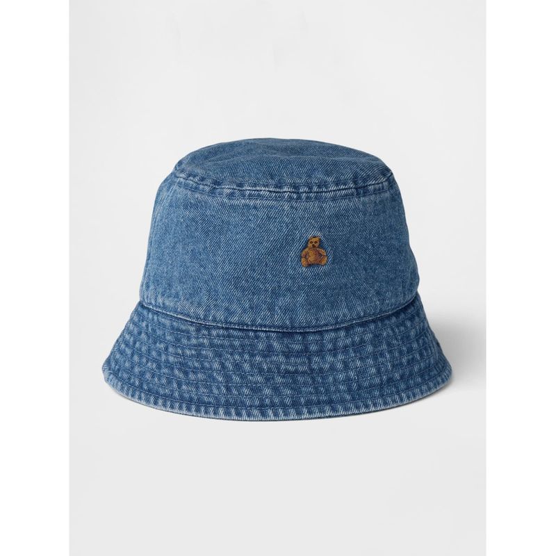GAP - Gorro Bebe Niño Denim Bucket Azul GAP