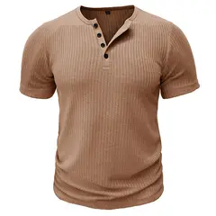 BLWOENS - Polera de manga corta de verano para hombres - Beige
