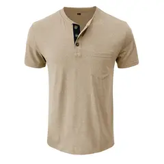 BLWOENS - Polera de manga corta de verano para hombres - Beige