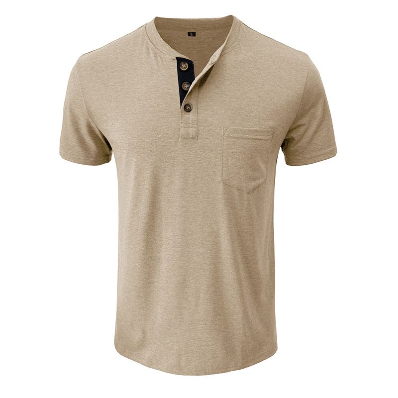 BLWOENS - Polera de manga corta de verano para hombres - Beige
