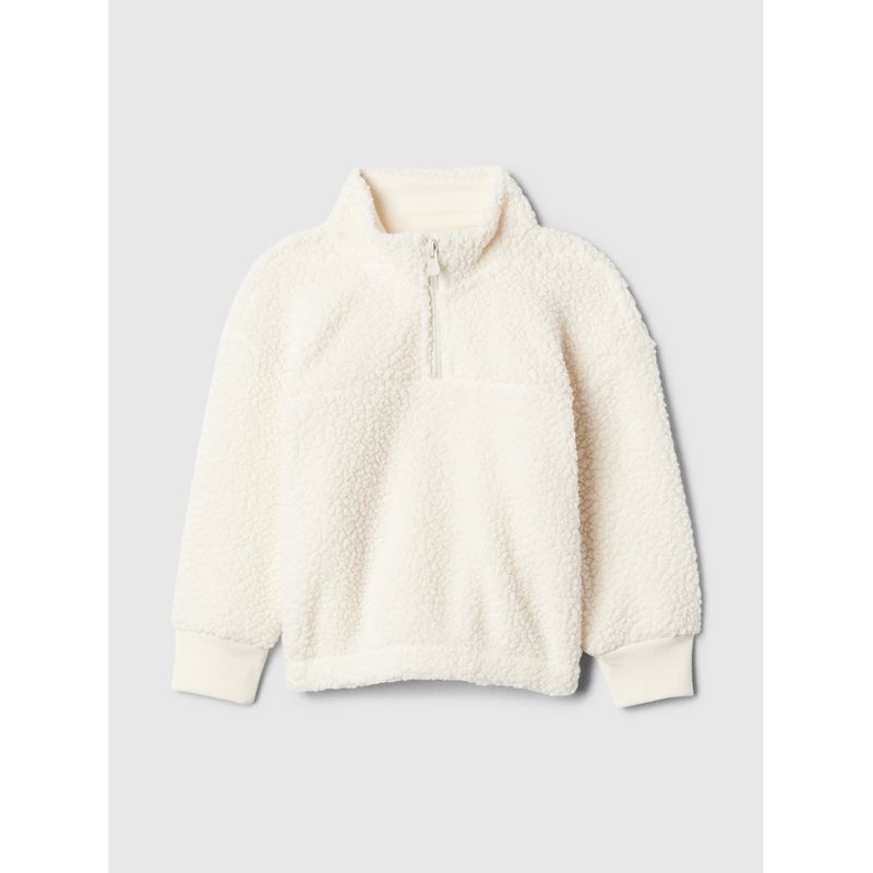 GAP - Polar Toddler Niña Sherpa Medio Cierre Beige GAP