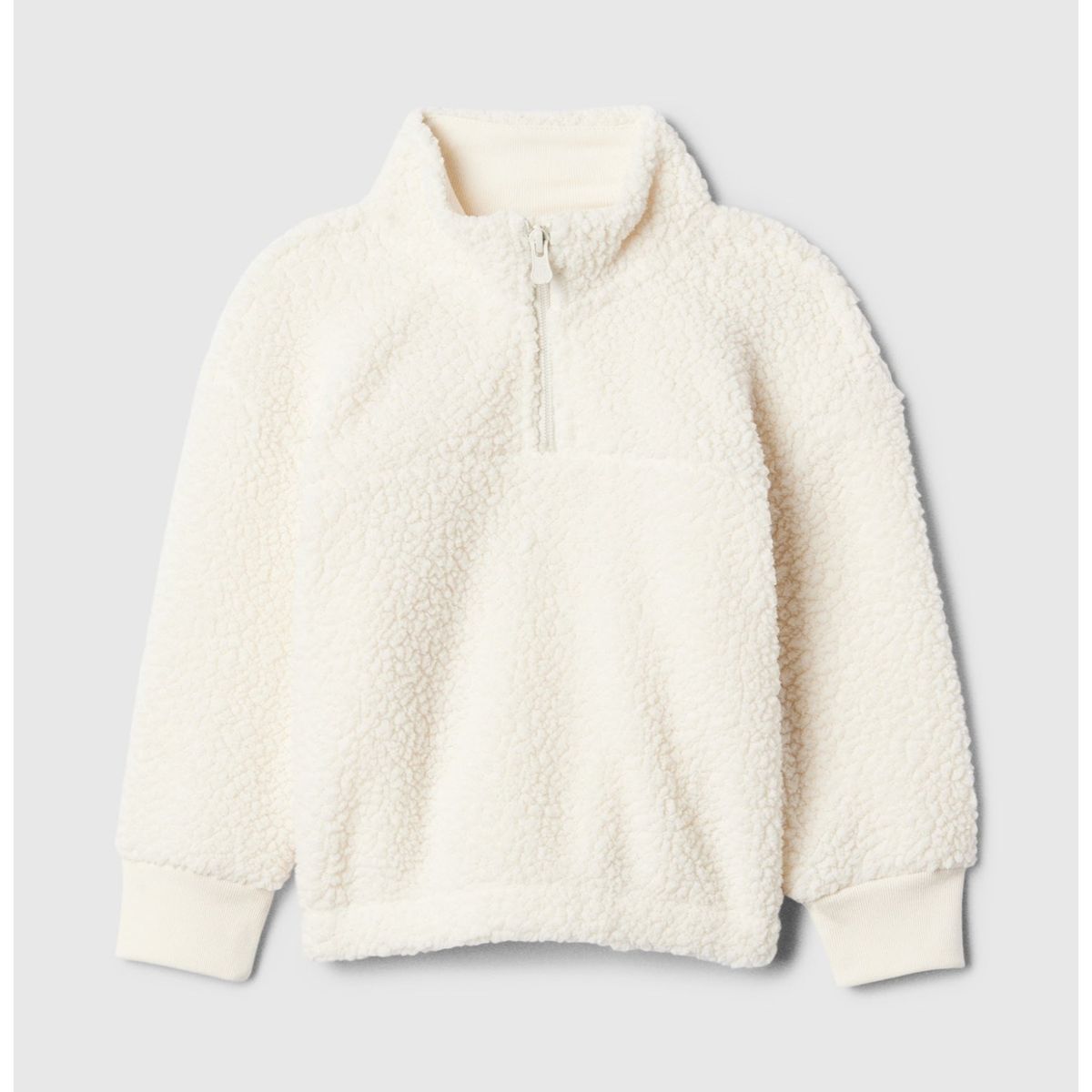 GAP - Polar Toddler Niña Sherpa Medio Cierre Beige GAP