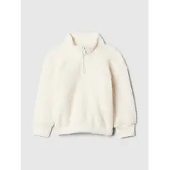 GAP - Polar Toddler Niña Sherpa Medio Cierre Beige