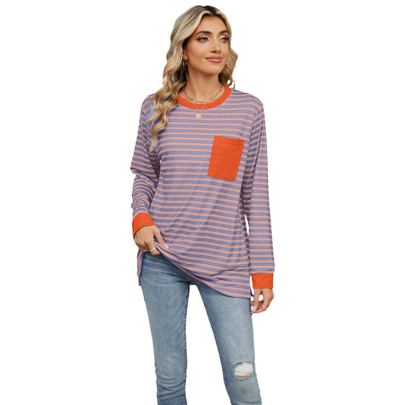 BLWOENS - Polera de manga larga de primavera y otoño para mujeres - Violeta