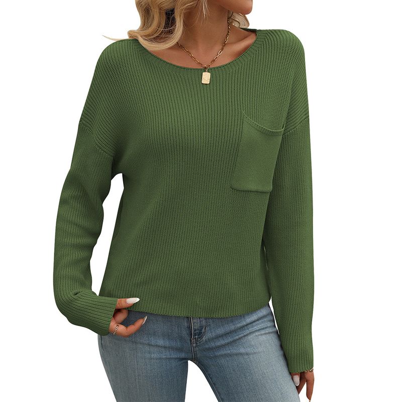 BLWOENS - Polera de manga larga para mujeres - Verde