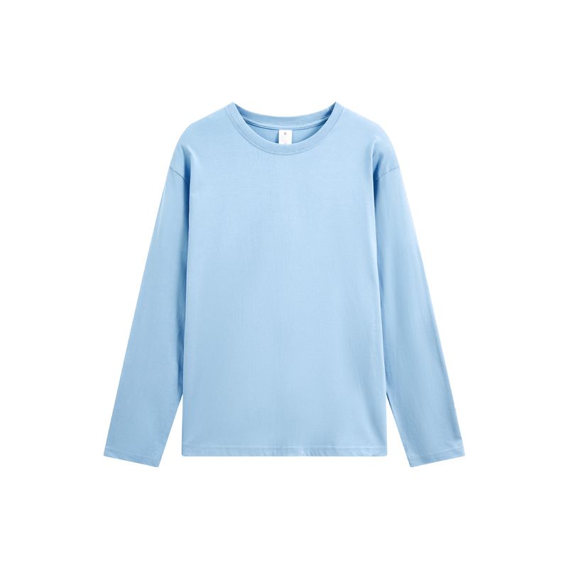 BLWOENS - polera de manga larga para hombres y mujeres en primavera y otoño - Azul