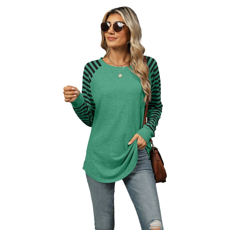 BLWOENS - Polera de manga larga de primavera y otoño para mujeres - Verde_.