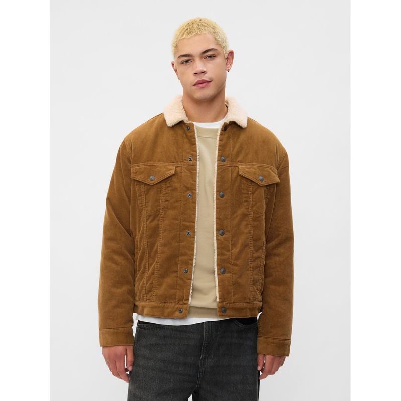 GAP - Chaqueta Hombre Cotelé Sherpa Café GAP