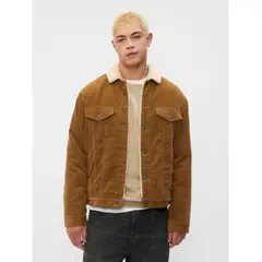 GAP - Chaqueta Hombre Cotelé Sherpa Café