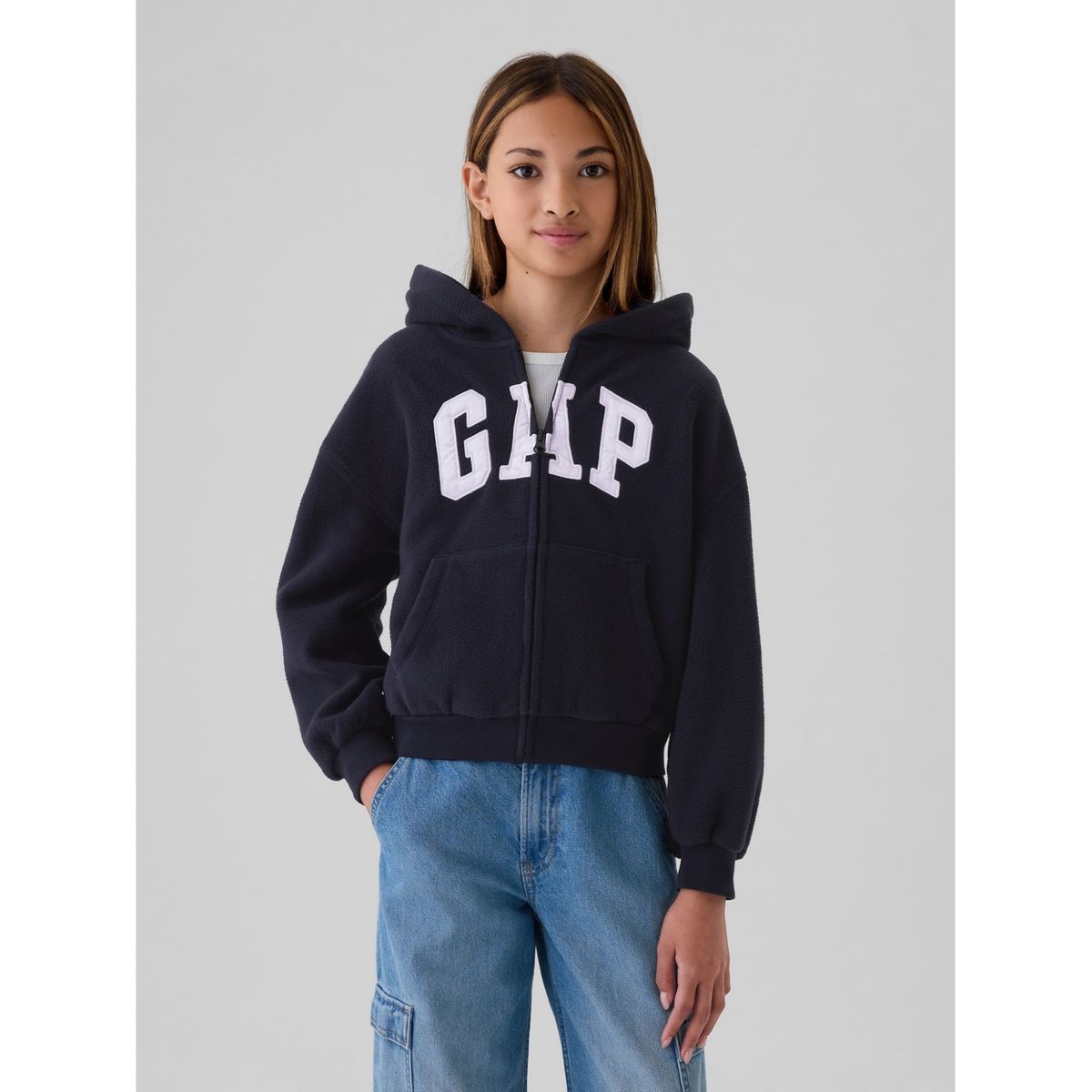 GAP - Polar Niña Logo Con Cierre Azul GAP