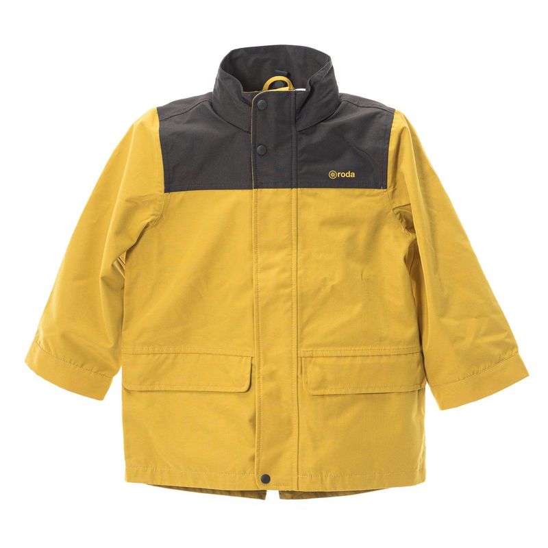 RODA - Chaqueta Impermeable para niños y niñas Amarillo.