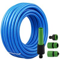 Manguera Para Jardin Con Malla Antitorsión ½ 20 Mt Con Accesorios