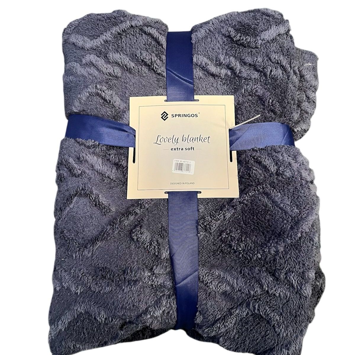 GENERICO - Frazada Con Chiporro Plush Texturizada 200x230 Manta Suave Violeta