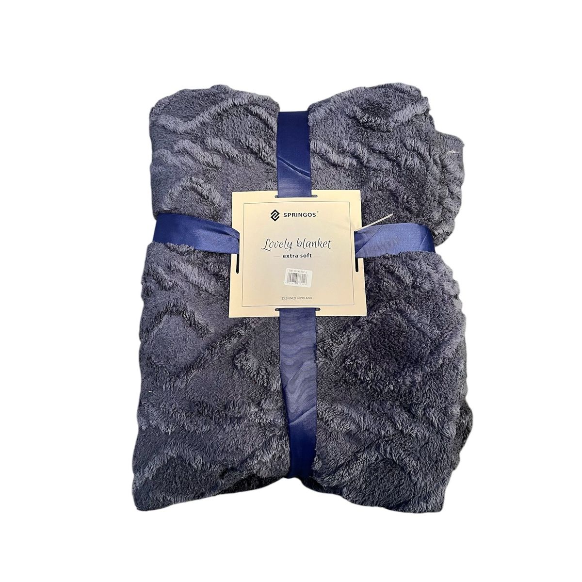 GENERICO - Frazada Con Chiporro Plush Texturizada 200x230 Manta Suave Violeta