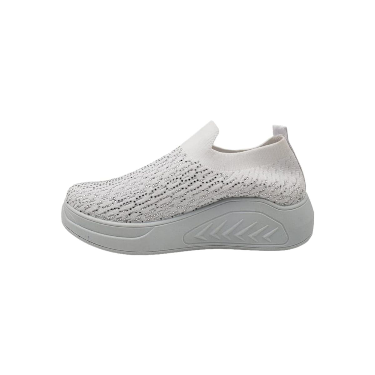 HERIEL - Zapatilla Blanca Lona Plataforma