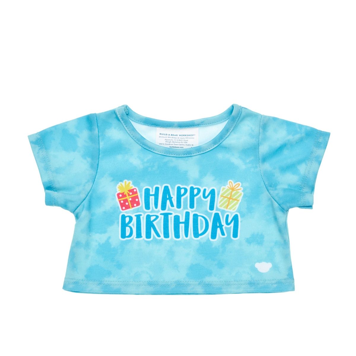 BUILD A BEAR - Polera Build a Bear cumpleaños azul para peluche