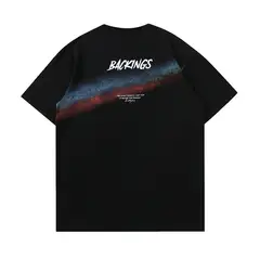 BLWOENS - Polera de manga corta de verano para hombres y mujeres - Negro