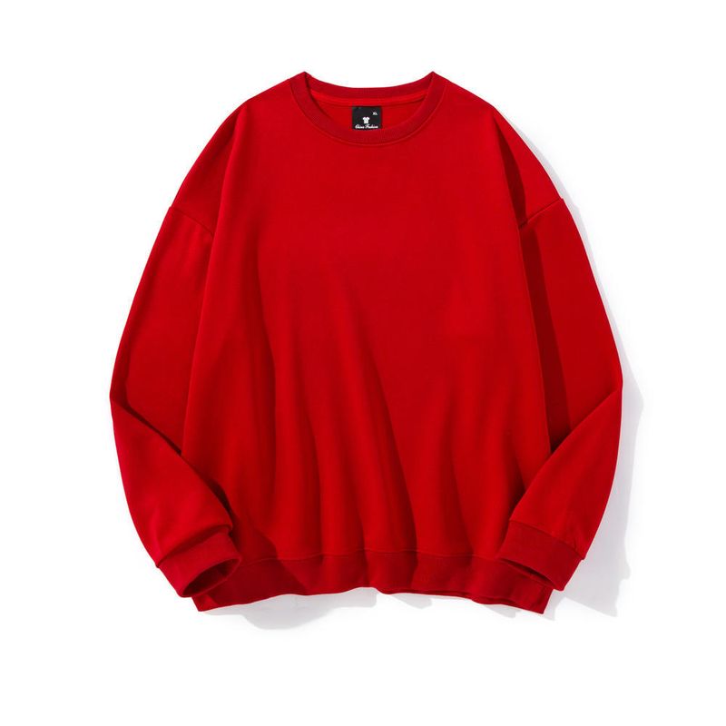 BLWOENS - polera de manga larga para hombres y mujeres en primavera y otoño - Rojo
