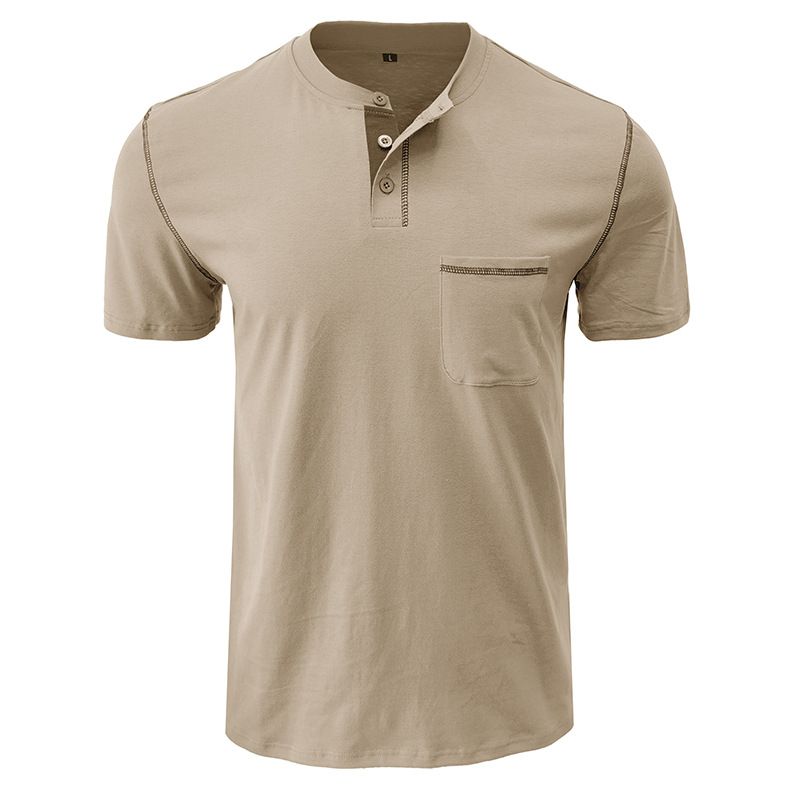 BLWOENS - Polera de manga corta de verano para hombres - Beige