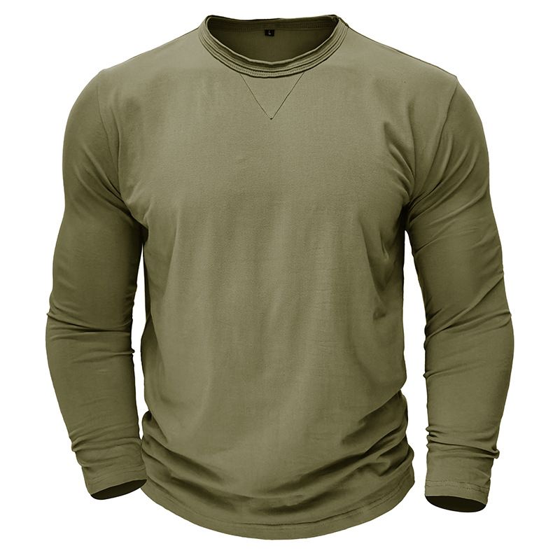 BLWOENS - Polera de manga larga para hombres en primavera y otoño - Verde