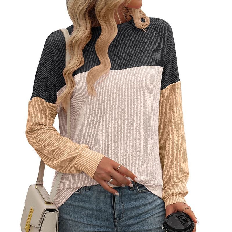 BLWOENS - Polera de manga larga para mujeres - Gris