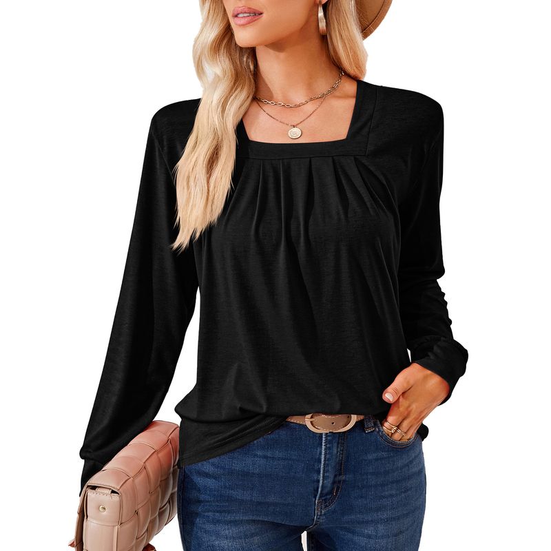 BLWOENS - Polera de manga larga para mujeres - Negro