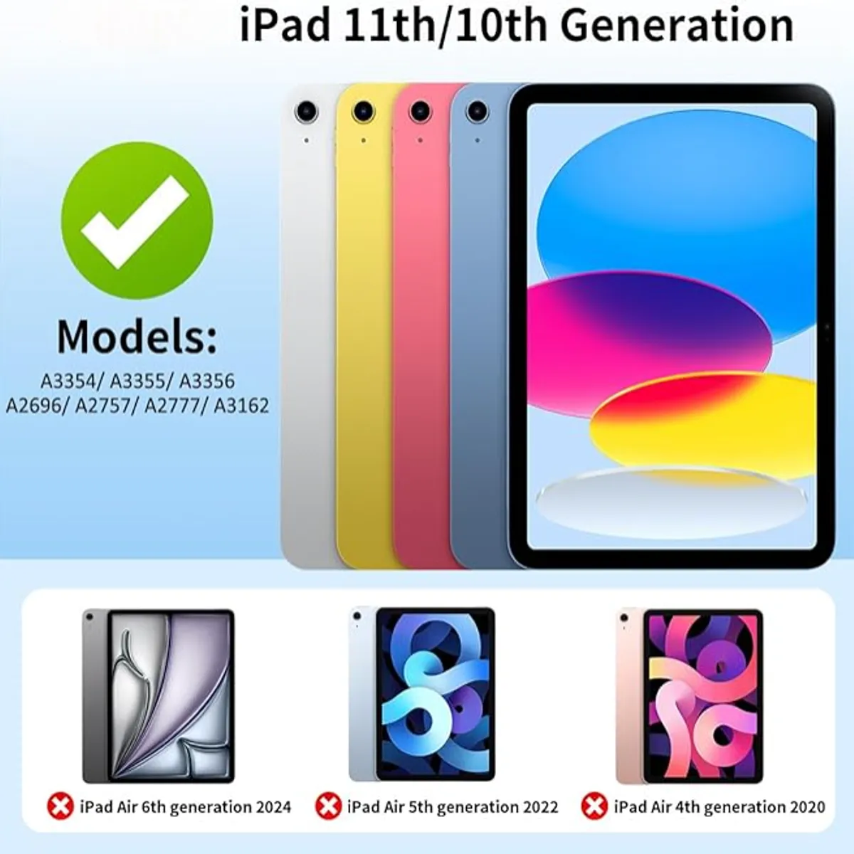 GENERICO - Carcasa Funda 360° Para iPad 10ma gen iPad 11" A16  Negro