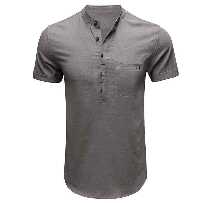 BLWOENS - Polera Hombre de manga corta-Gris_.