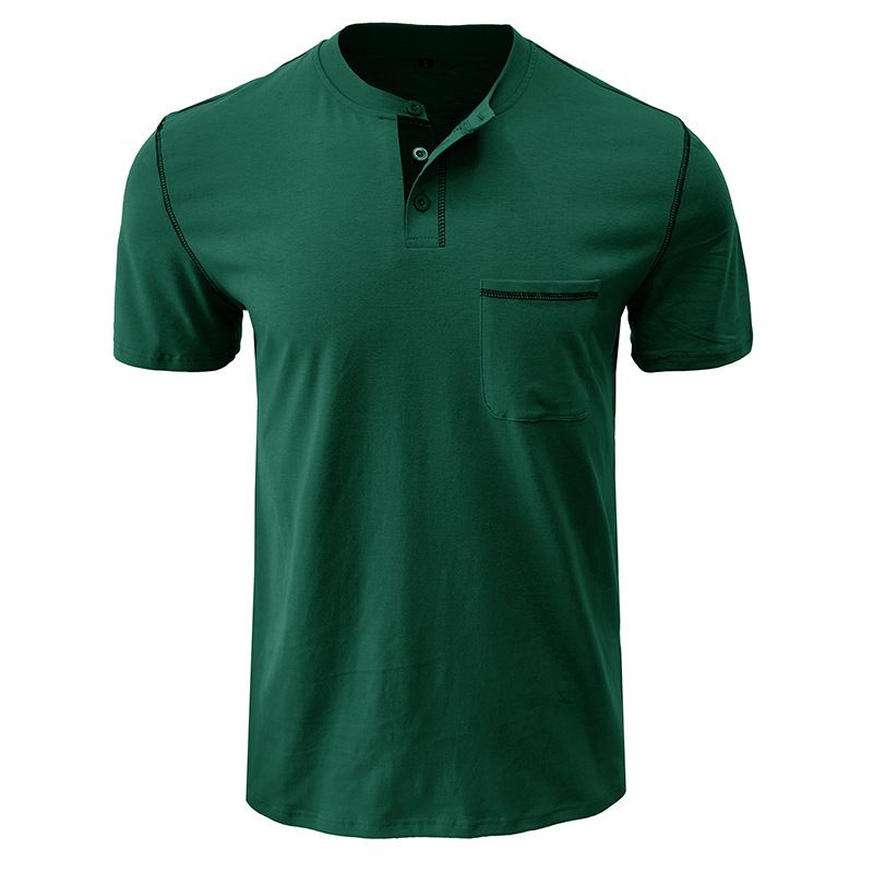 BLWOENS - Polera de manga corta de verano para hombres - Verde