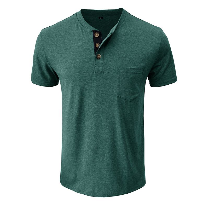BLWOENS - Polera de manga corta de verano para hombres - Verde