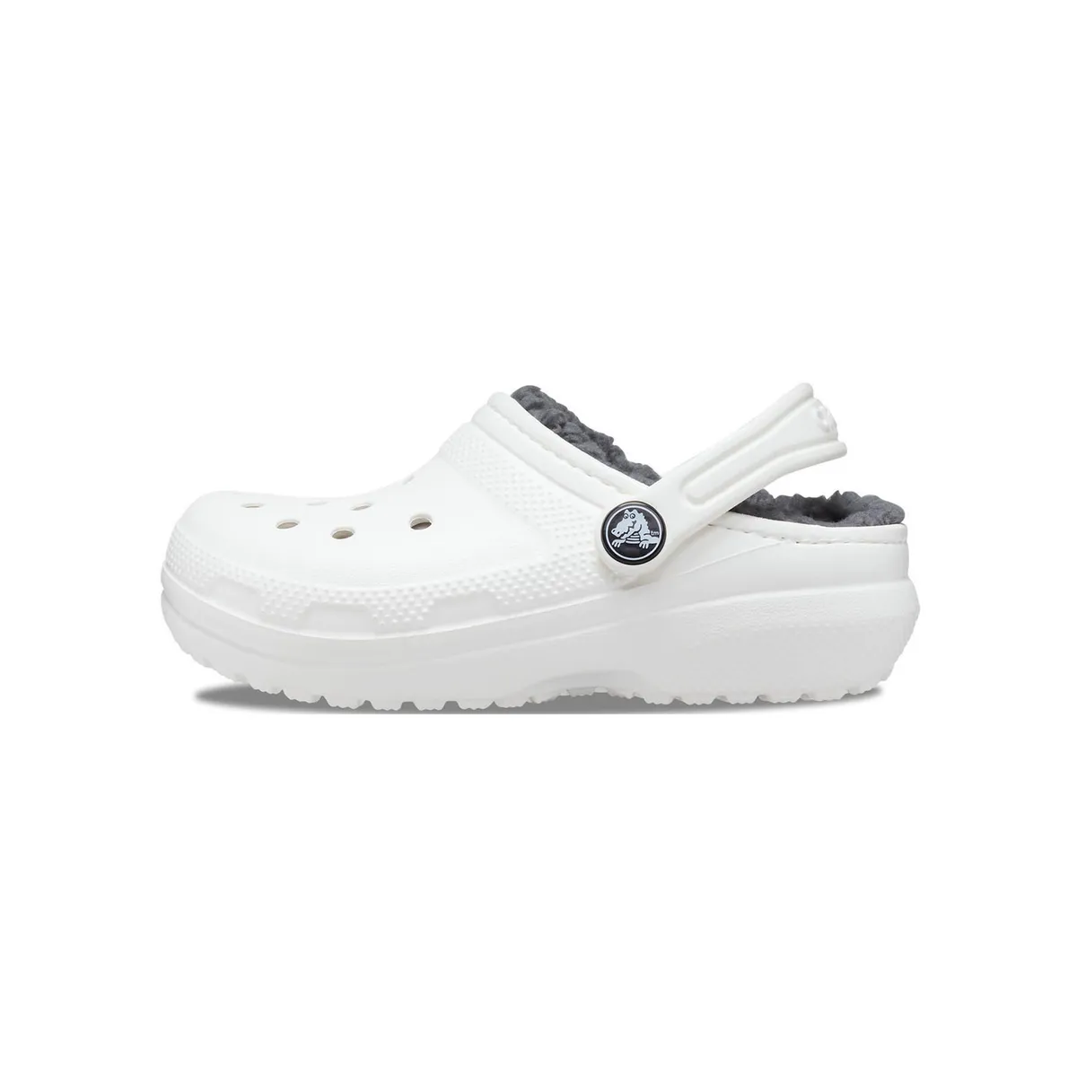 CROCS - Zueco Crocs Niñas Grandes Classic Lined Clog Blanco CROCS