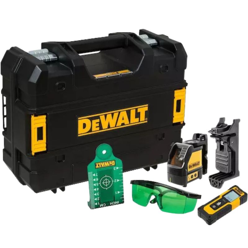 DEWALT - Kit Nivel Laser Linea Cruzada Medidor 30m DeWalt DW0887100
