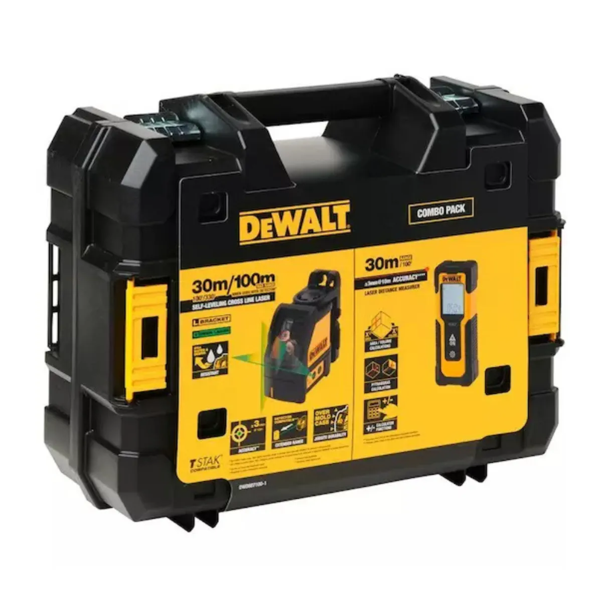 DEWALT - Kit Nivel Laser Linea Cruzada Medidor 30m DeWalt DW0887100