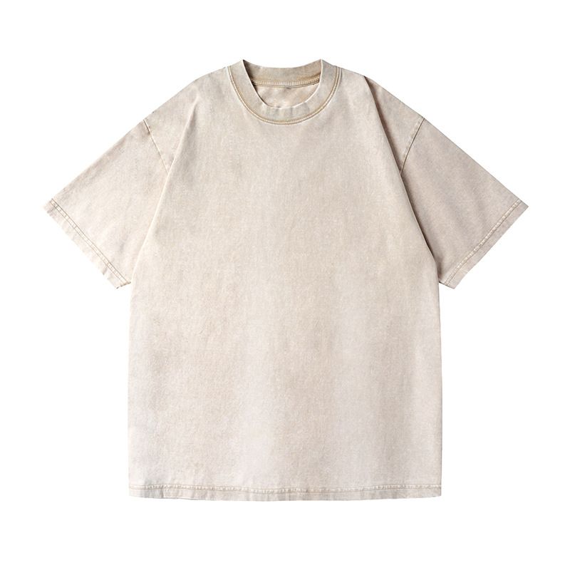 BLWOENS - polera de manga corta de verano para hombres y mujeres - Beige