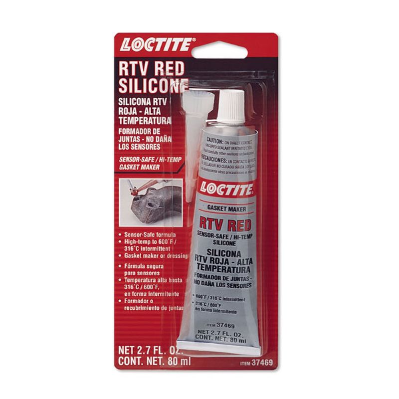 GENERICO - SILICONA ALTA TEMPERATURA ROJA 80ML RTV RED LOCTITE (4 UN)