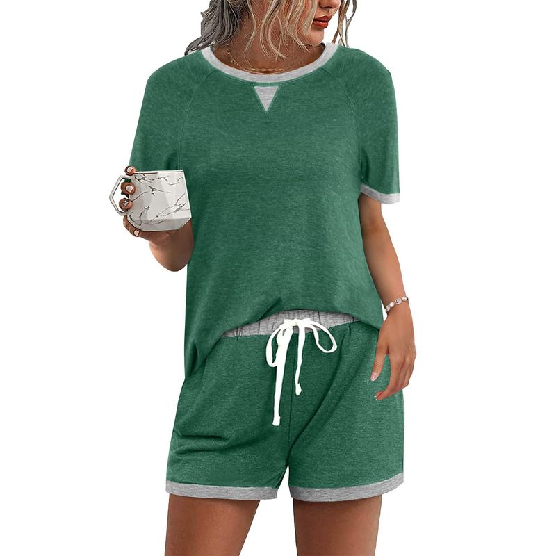 BLWOENS - polera manga corta + shorts Mujer - Verde
