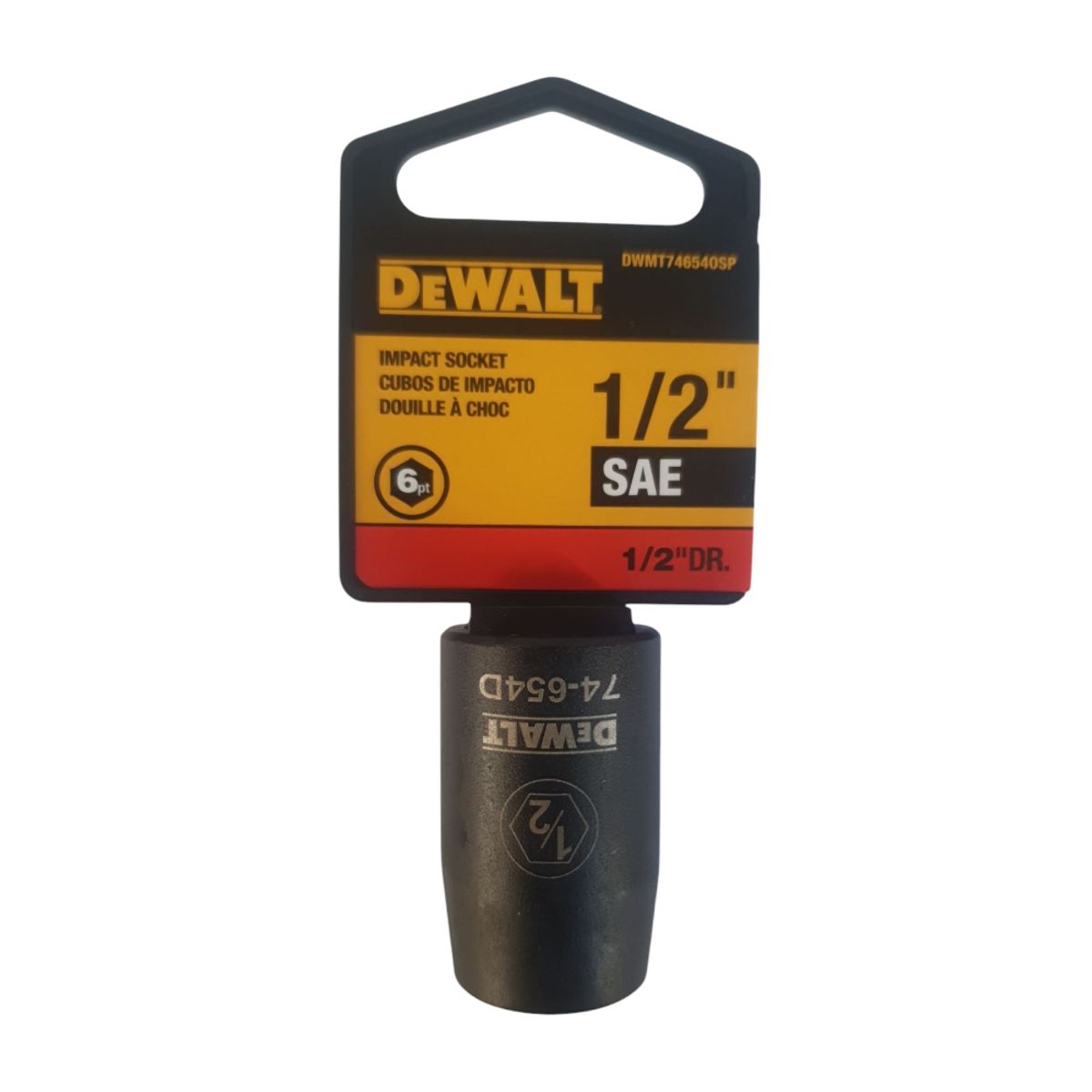 DEWALT - Dado de Impacto 1/2" con 6 puntos Dewalt DWMT74654OSP