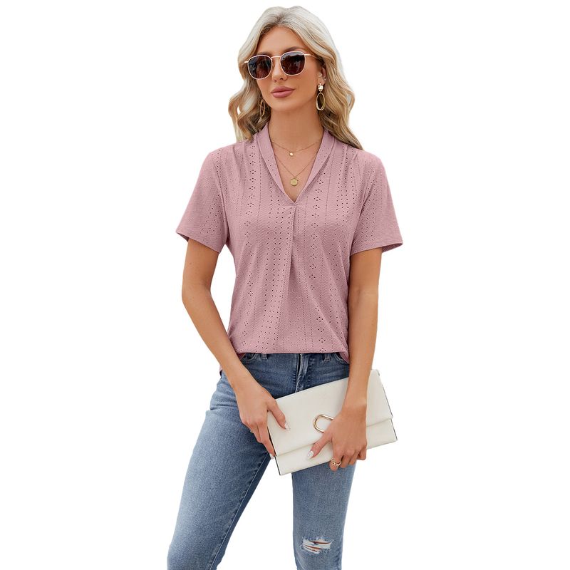 BLWOENS - Polera manga corta para mujeres - Rosado