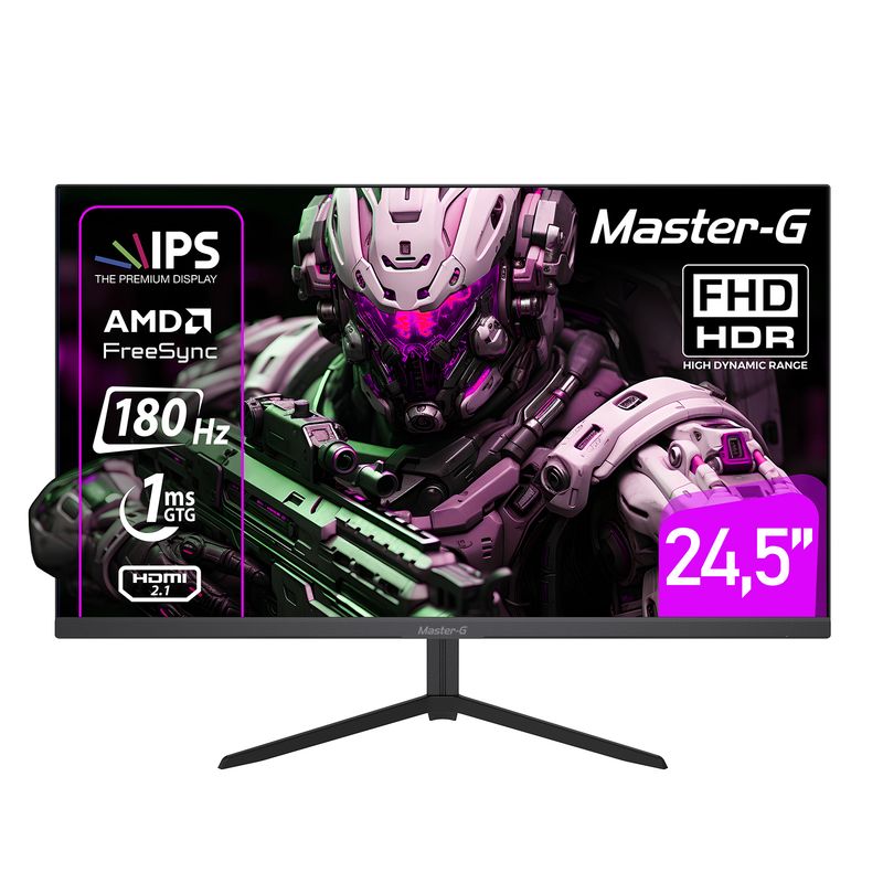 MASTER G - Monitor Gamer 24,5" FHD IPS HDR 180Hz 1Ms MGMG2440P Master-G