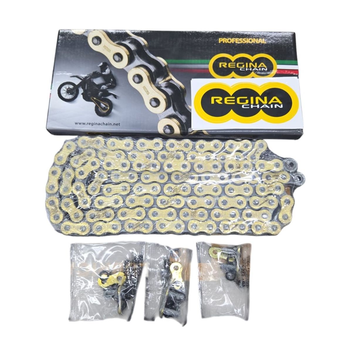 GENERICO - Cadena reforzada 520 X 120 Con Z’ring Dorada Enduro REGINA